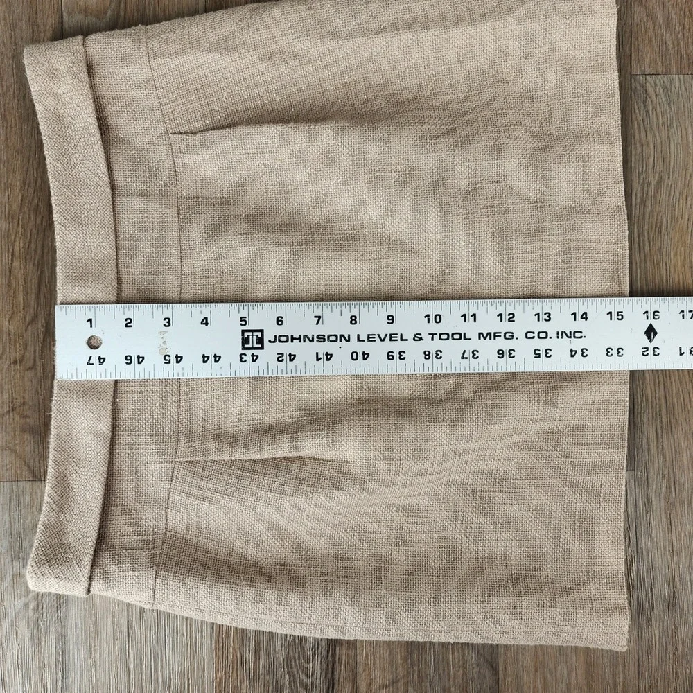 J.Crew Womens‎ Tan Linen Blend Metallic Gold Mini Skirt Size 0 Beige 16576 SU 09